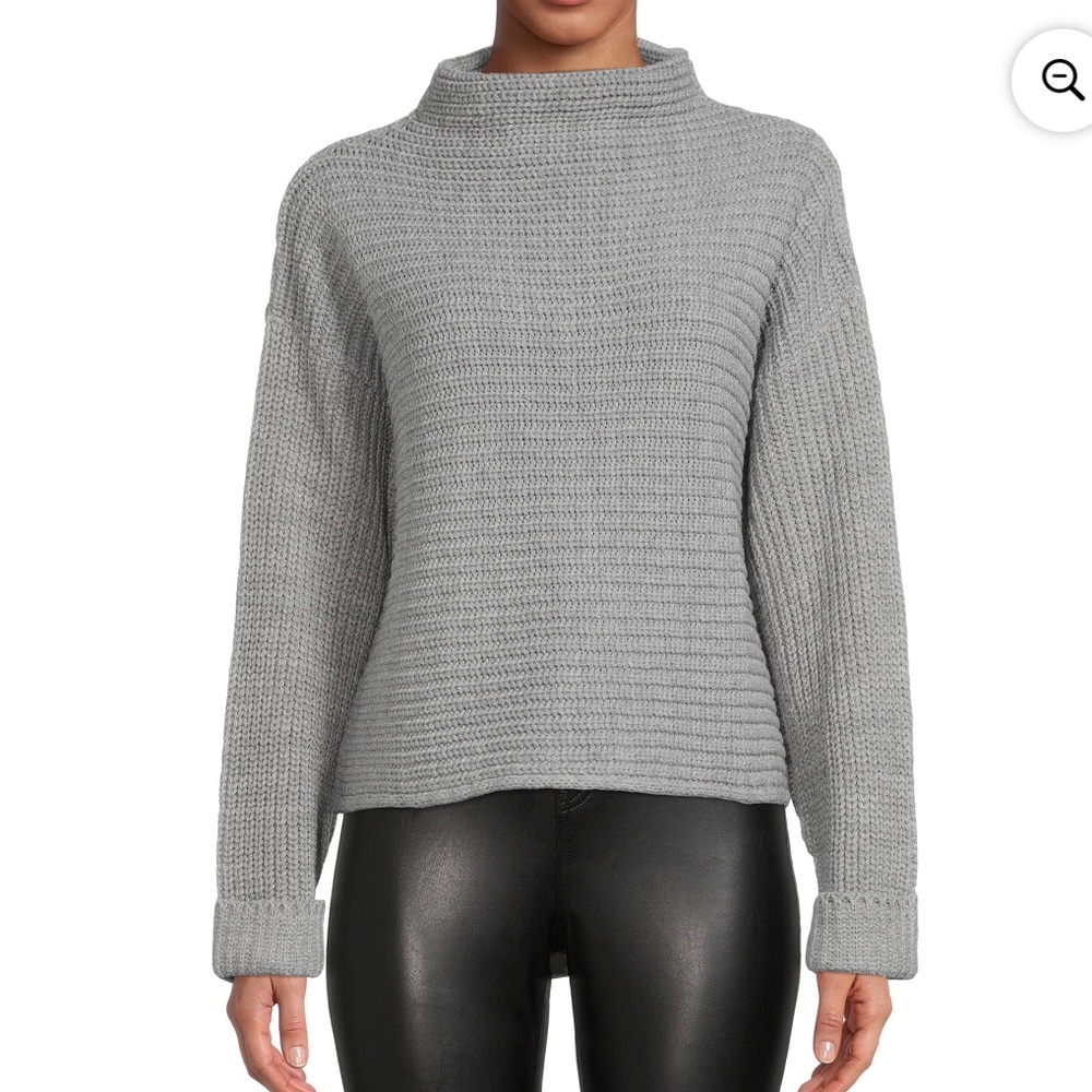 Time and Tru Women’s Horizontal Shaker Knit Grey Sweater NWT Size Extra Large